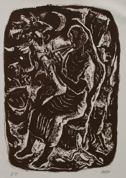 Willi Geiger - Orpheus - 1957 - Lithografie