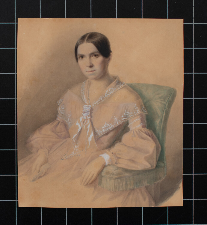 Friedrich Hartmann von Witzleben - Porträt einer Dame - 1843 - Aquarell/ Kohle