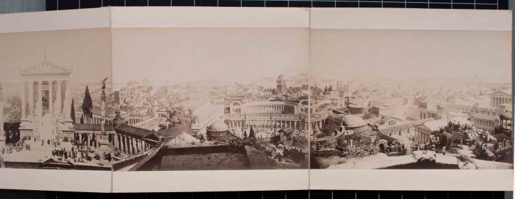 Franz Hanfstaengl - Das Alte Rom mit dem Triumphzuge Kaiser Constantins im jahre 312 n. Christus - um 1890 - Fotografie (Abzug)