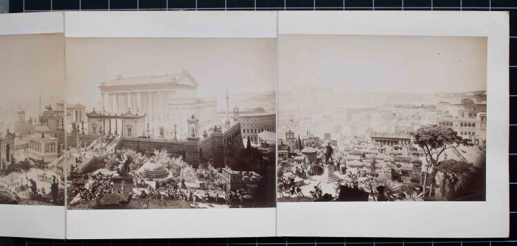 Franz Hanfstaengl - Das Alte Rom mit dem Triumphzuge Kaiser Constantins im jahre 312 n. Christus - um 1890 - Fotografie (Abzug)