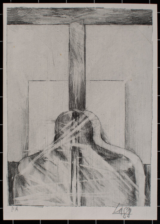 Helmut Lander - Abstrakte Komposition - 1988 - Druckgrafik