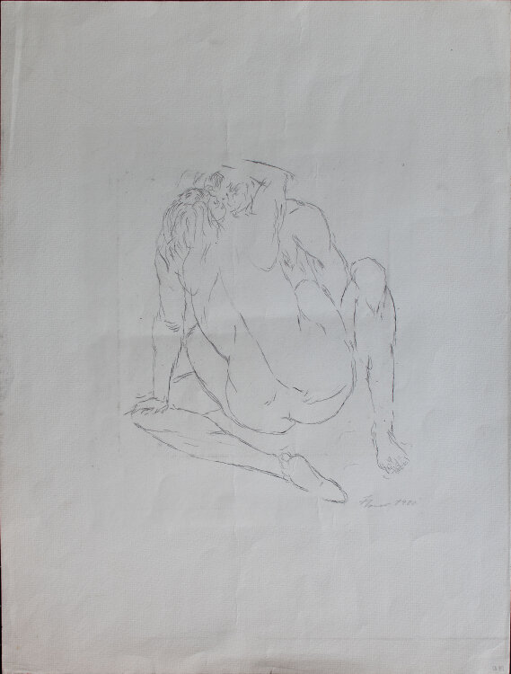 Fritz Cremer - Erotischer Akt - 1980 - Lithografie