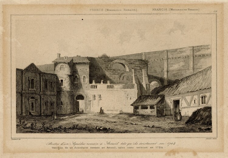 Augustin Francois Lemaitre - Aquädukt in Arceuil - o.J. - Stahlstich