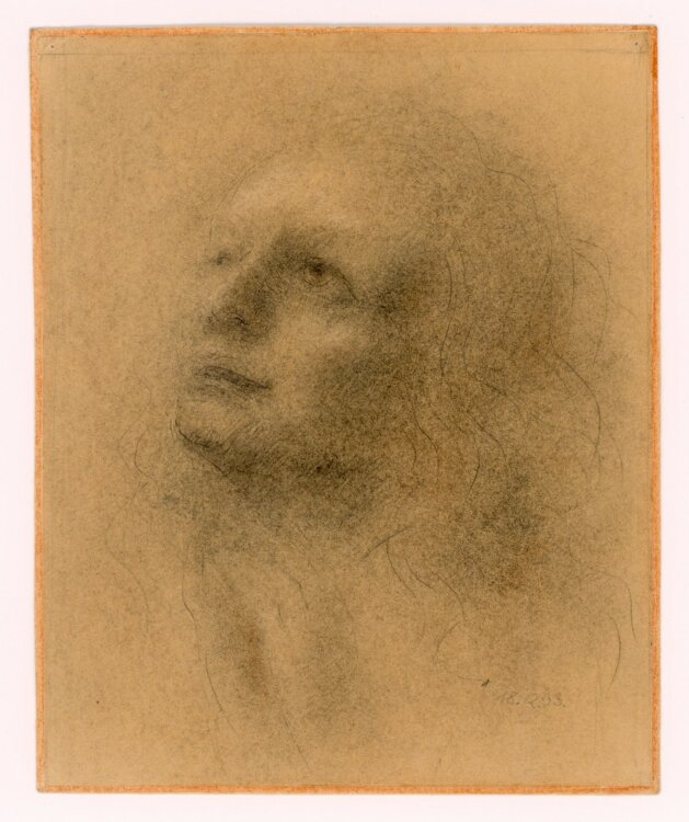 Willi Schmid - Skizze Frauenkopf - 1933 - Bleistift, Pastell Zeichnung