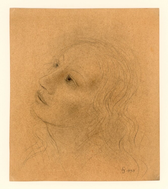 Willi Schmid - Frauenporträt - 1934 - Bleistift Zeichnung
