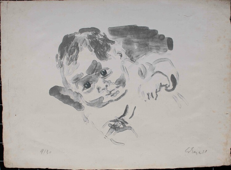Wilhelm Geyer - Kinderporträt - 1933 - Lithografie