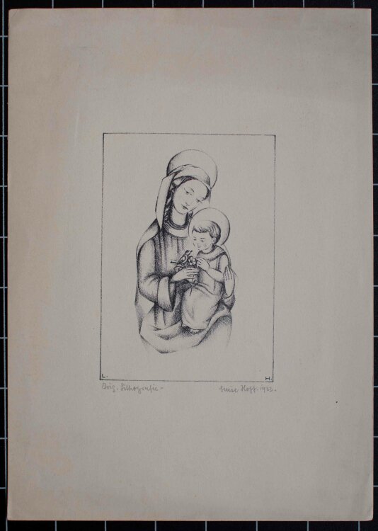 Luise Hoff - Maria mit dem Christuskind - 1932 - Lithografie