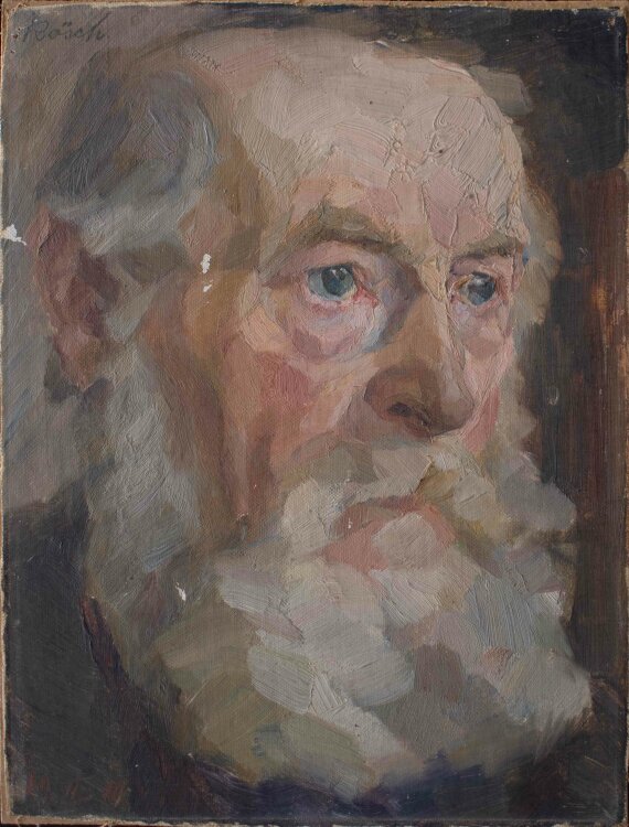 Ludwig Rösch? - Porträt eines bärtigen Mannes - 1910 - Öl auf Leinwand