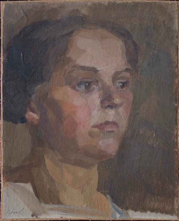 Ludwig Rösch? - Weibliches Porträt - o.J. - Öl auf Leinwand
