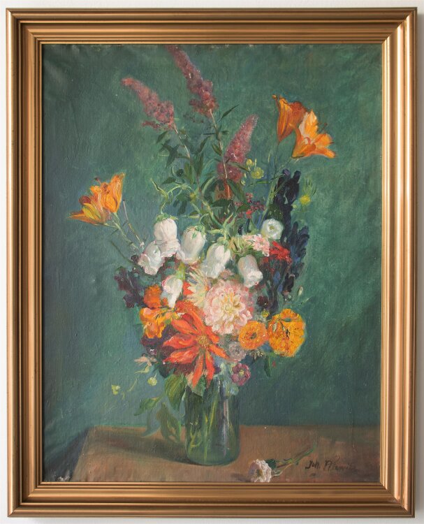 Johannes Klewitz - Blumenstillleben mit Sommerblumen -...