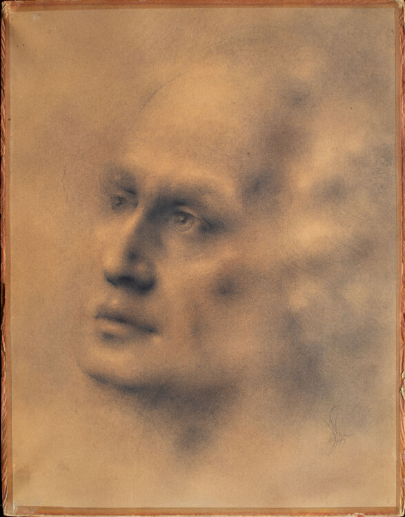 Willi Schmid - Männerporträt - 1945 - Pastell, Bleistift