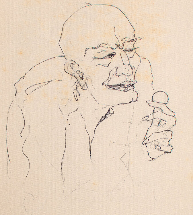 Albert Gehring - Bettler - Anfang 20. Jahrhundert - Feder Zeichnung
