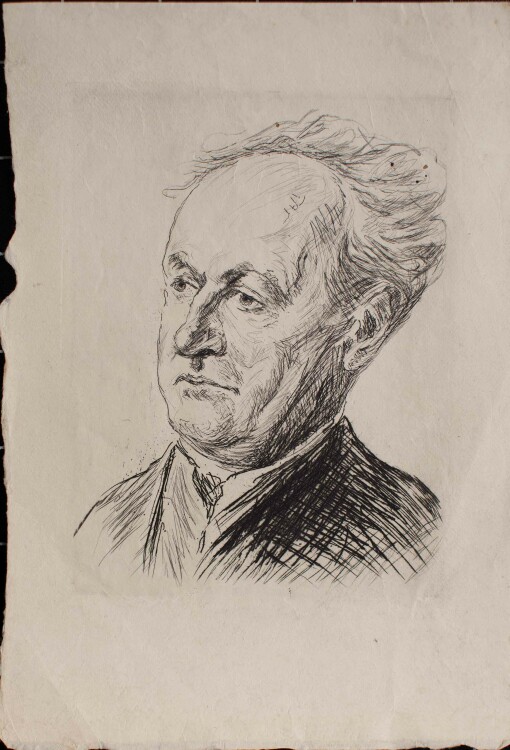Max Liebermann - Porträt Gerhard Hauptmann - o.J. - Radierung