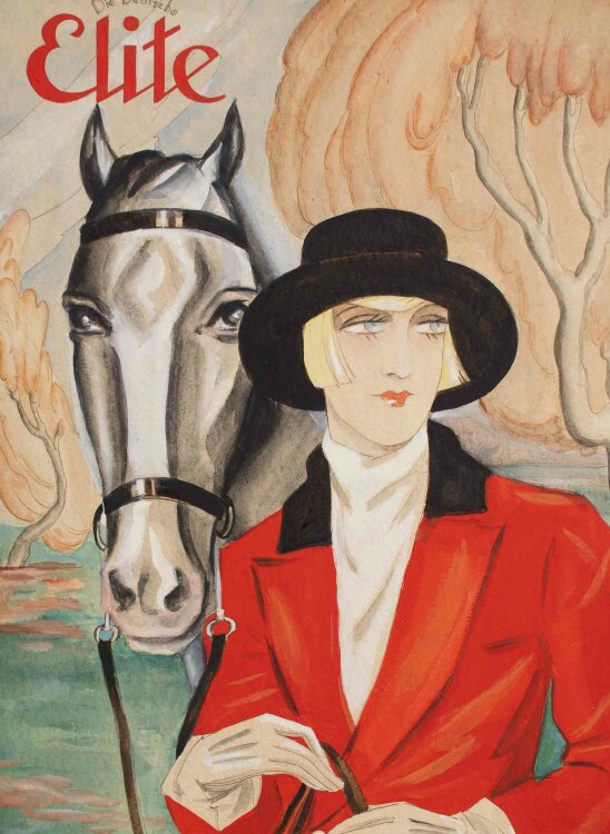 Doris Pigilli - Reiterin - 1925 - Aquarell