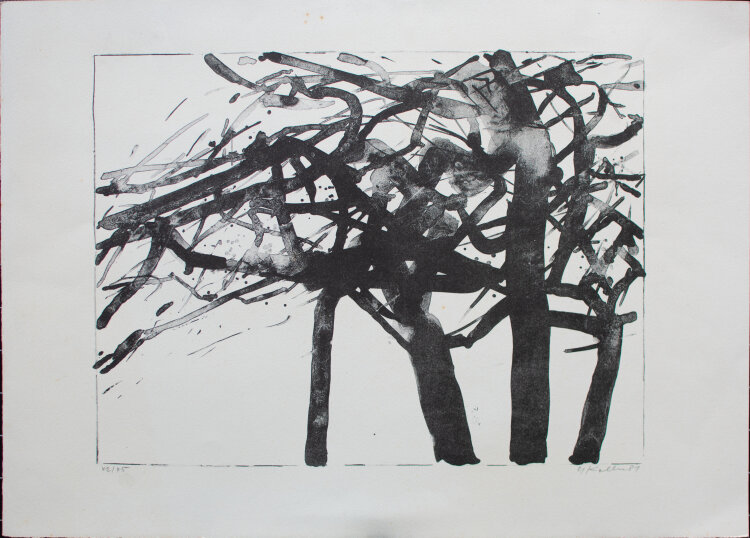 Oskar Koller - Bäume - 1981 - Lithografie