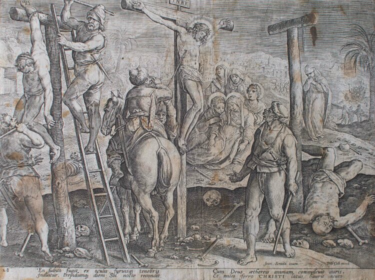 Philipp Galle - Longinus sticht Christus mit seiner Lanze...