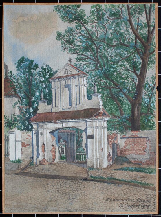 H. Seifert - Klosterportal, Slonim - 1917 - Aquarell