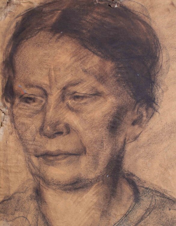 Willi Schmid - Die Mutter des Künstlers - 1914 - Pastell, Bleistift, Rötel