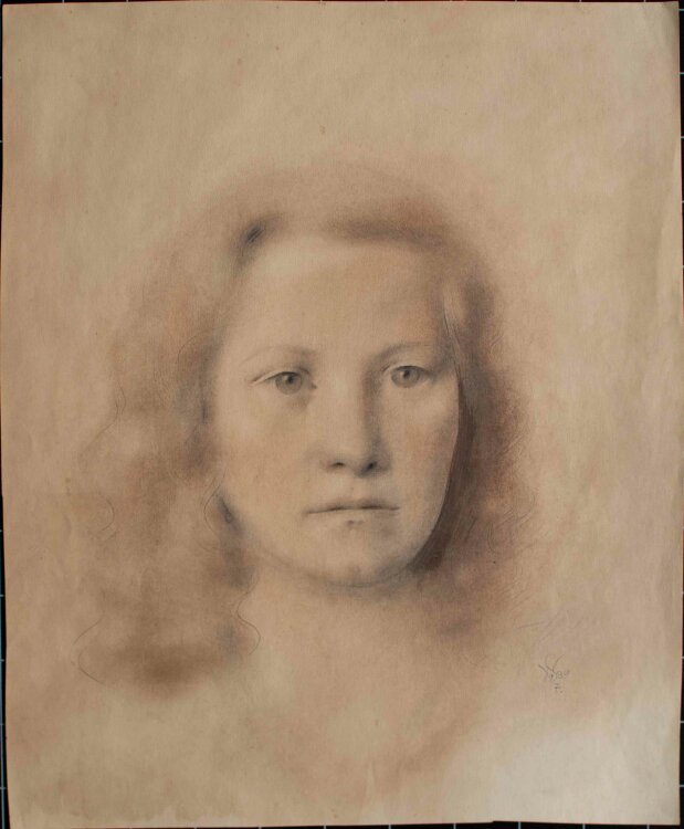 Willi Schmid - Frauenporträt, Gertrud Weckerlein - 1939 - Pastell