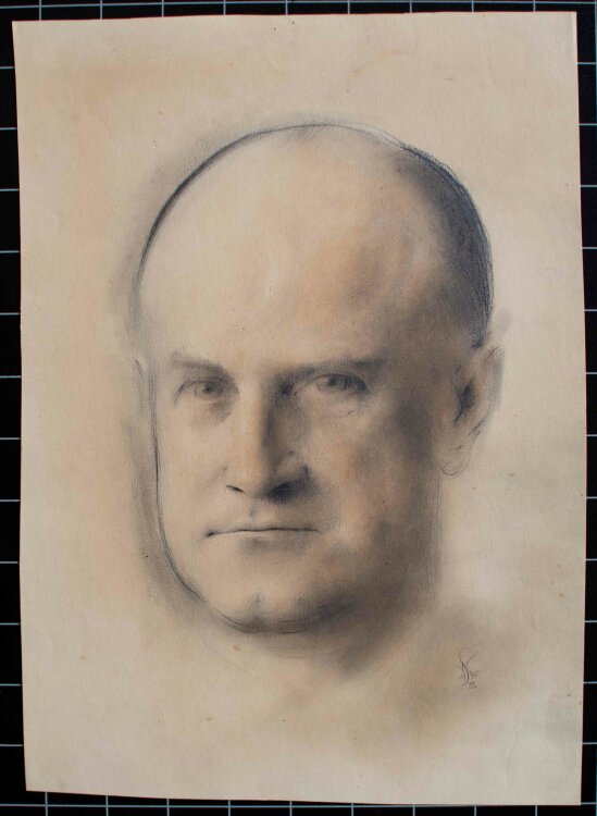 Willi Schmid - Männerbildnis - 1940 - Bleistift, Pastell