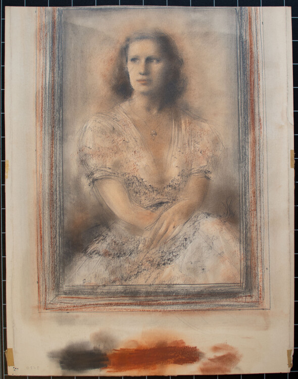 Willi Schmid - Weibliche Doppelporträts - 1946 & 1947 - Pastell, Bleistift