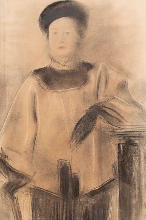 Willi Schmid - Porträt einer Dame - o.J. - Pastell, Kohle