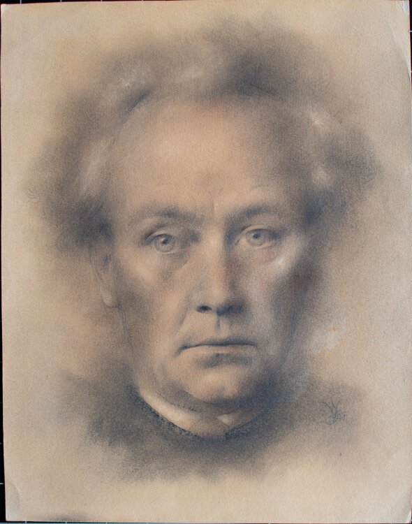 Willi Schmid - Künstlerselbstporträt - 1940 - Bleistift, Pastell