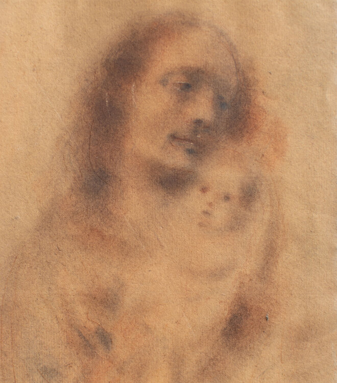 Willi Schmid - Mutter mit Kind - 1938 - Bleistift, Pastell, Rötel
