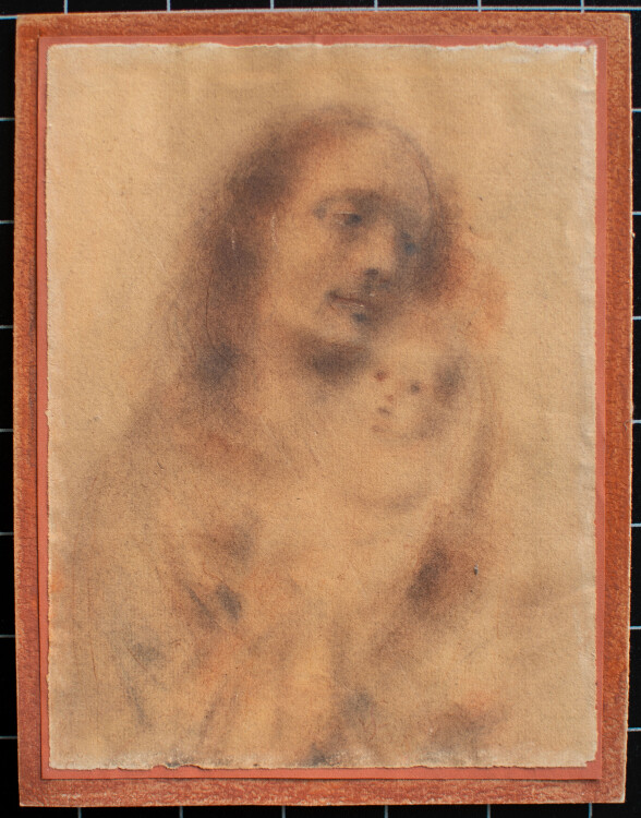 Willi Schmid - Mutter mit Kind - 1938 - Bleistift, Pastell, Rötel