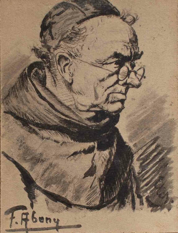 Ferenes Abony - Porträt eines Geistlichen - o.J. - Tusche