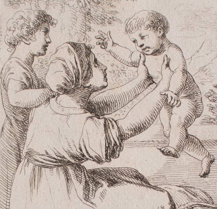 Joseph Bergler d. J. - Eine Mutter mit ihren Kindern - 1805 - Kupferstich