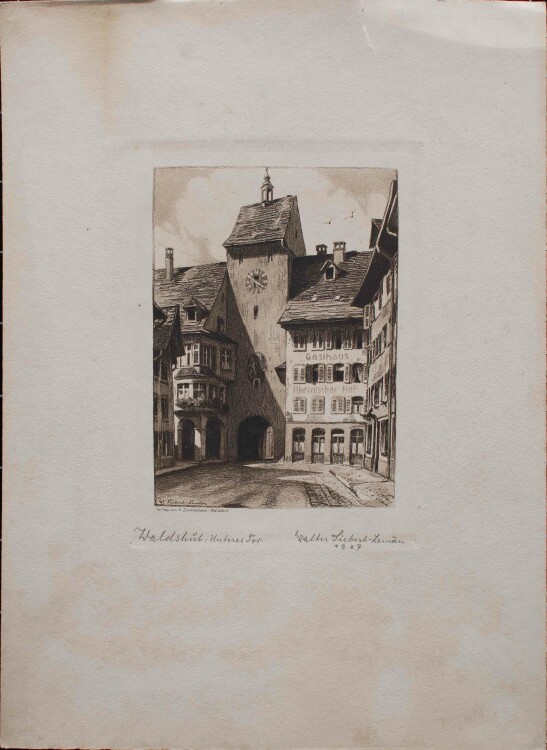 Walter Siebert-Lemàn - Waldshut, Unteres Tor - 1927 - Radierung