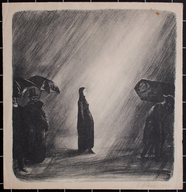 unbekannt - Beerdigung - 1923 - Lithografie