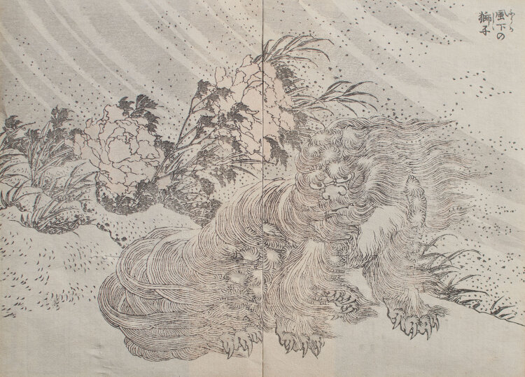 Katsushika Hokusai - Shishi Löwe - o.J. - Farbholzschnitt