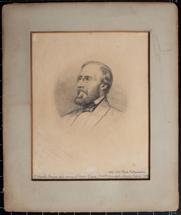 Louis Katzenstein - Porträt Dr. Eduard Meyer, Kassel - 1851 - Bleistift