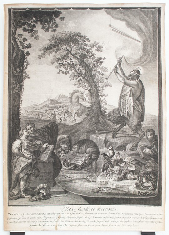Christoforo dall Acqua - Vita mundi et oeconomia / Tabula Rivieriana Quarta - 1776 - Radierung