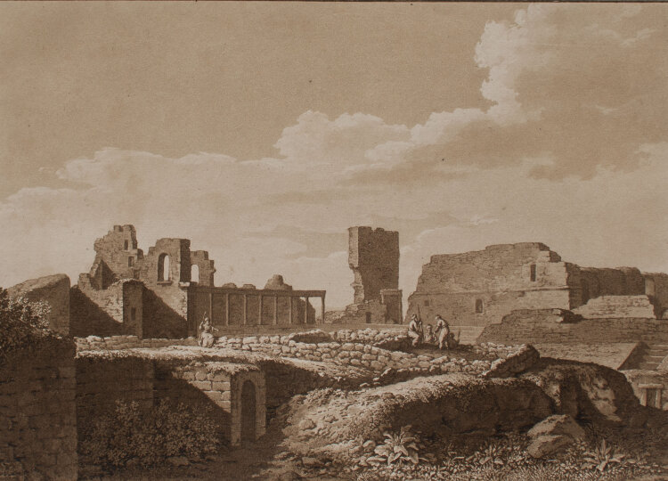 Karl August Senff - Theater im Schlosse zu Bosra - 1822 - Aquatinta