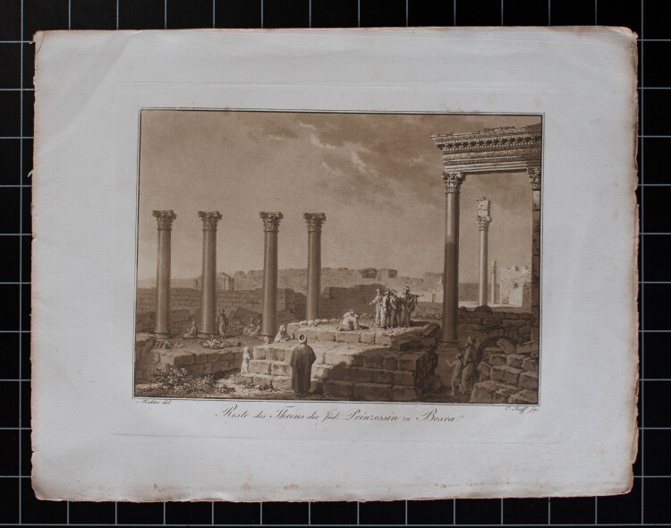 Karl August Senff - Reste des Throns der Jüd. Prinzessin zu Bosra - 1822 - Aquatinta