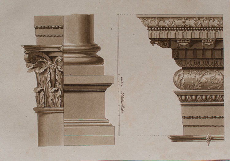 Karl August Senff - Detail der Säulen Ordnung des...