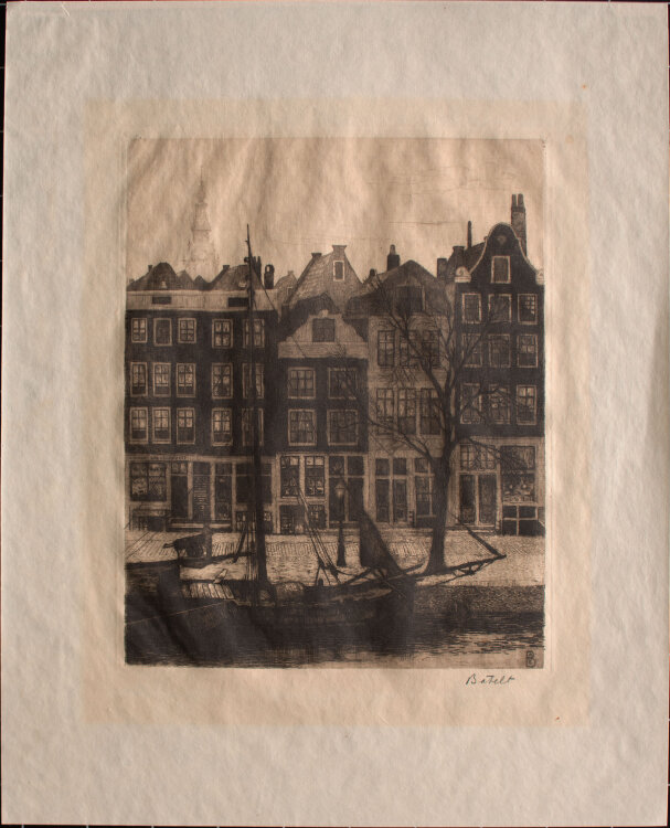Anna Elisabeth Batelt - Oude Waal, Amsterdamm - o.J. - Radierung