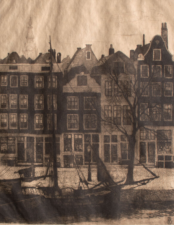 Anna Elisabeth Batelt - Oude Waal, Amsterdamm - o.J. - Radierung