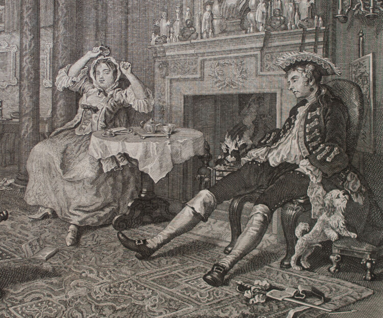 Ernst Ludwig Riepenhausen - The Tête à Tête / Shortly After the Marriage /  Kurz nach der Hochzeit - o.J. - Kupferstich