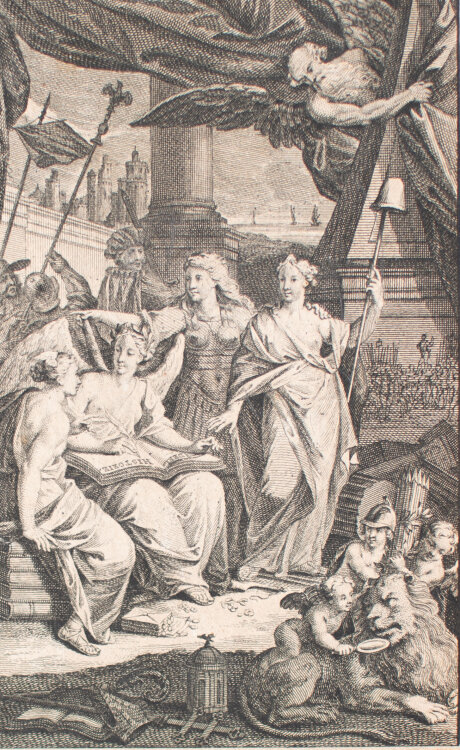 Jan Punt - Allegorie der Geschichtsschreibung - 1749 - Kupferstich/Radierung