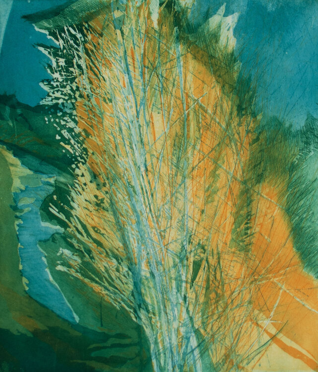 Helga Wirth - Sonnenbeschienen - 1995 - Farbradierung