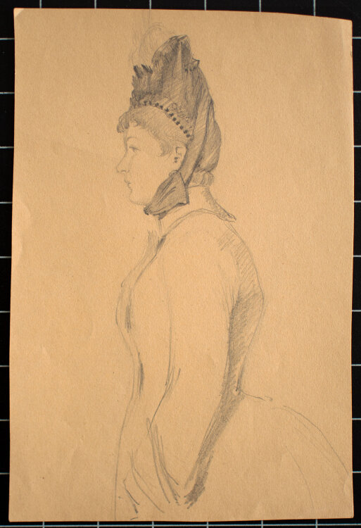 unbekannt - Frauenbildnis - um 1900 - Bleistift Zeichnung