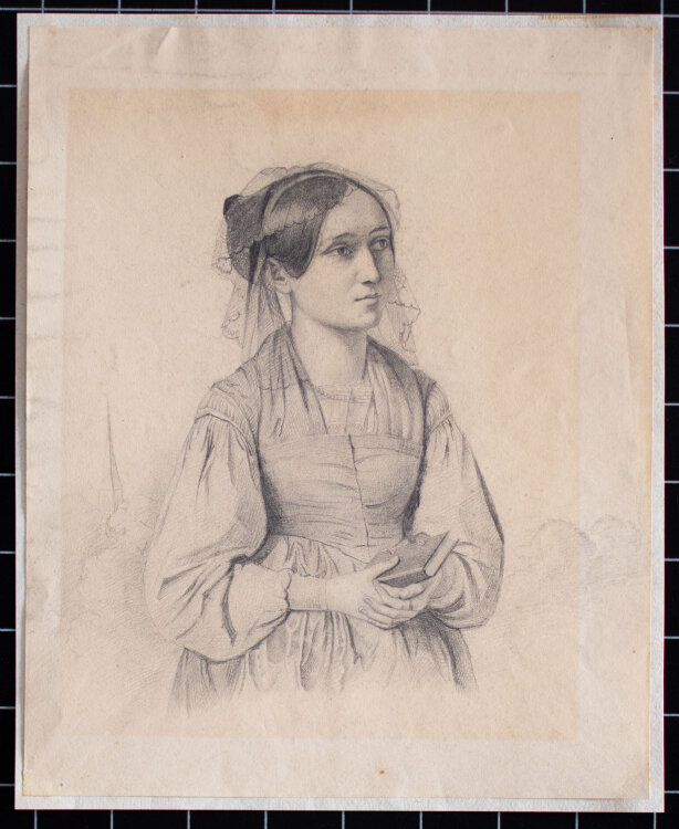 unbekannt - Frauenbildniss - um 1850 - Zeichnung