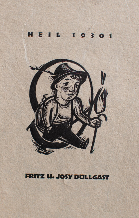 Fritz Döllgast - Neujahrsgrafik - 1930 - Holzschnitt