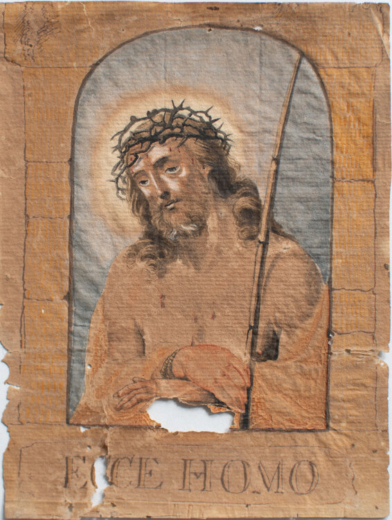 unbekannt - Ecce Homo - o.J. - Aquarell