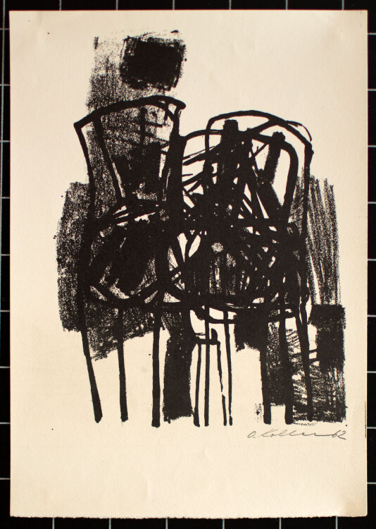 Oskar Koller - Zwei Stühle - 1962 - Lithografie