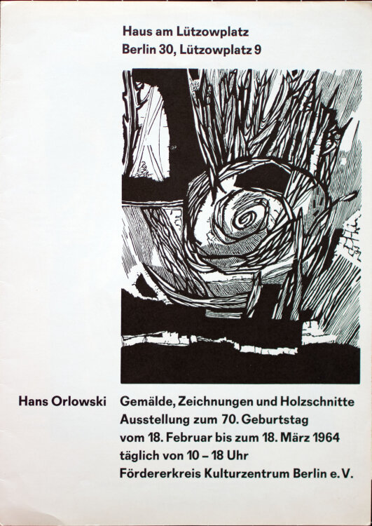 Hans Orlowski - Haus am Lützowplatz Ausstellungsheft und Kunstblatt - 1964 - Holzschnitt